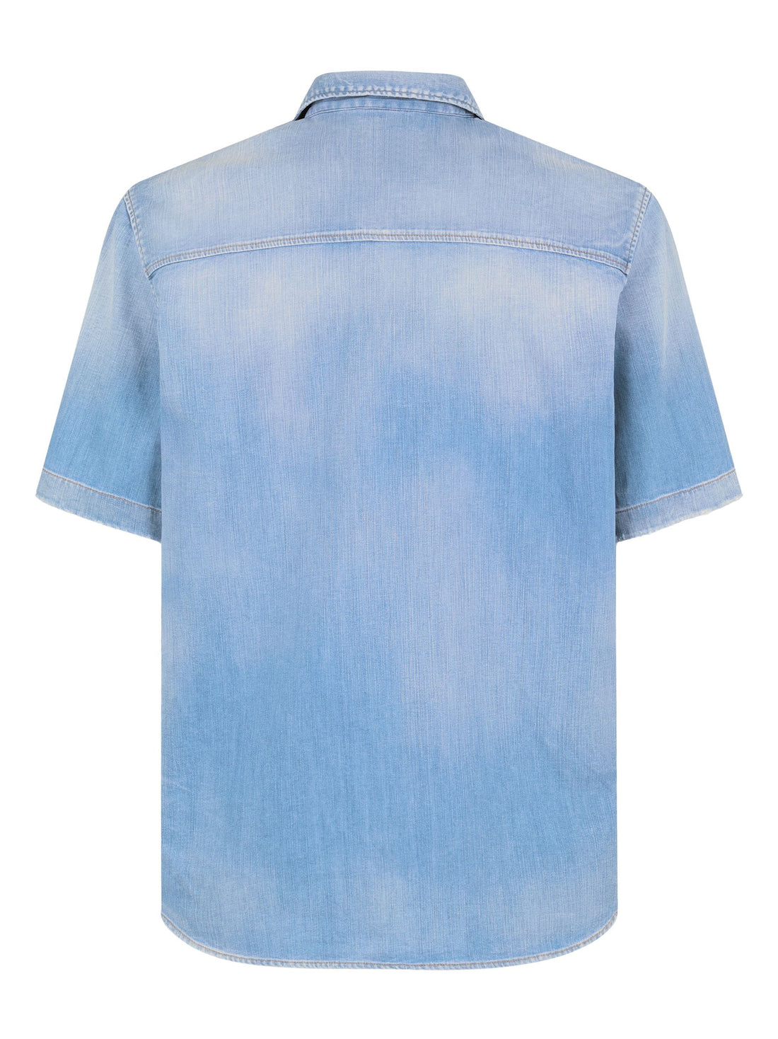 DSQUARED2 Notch Bowling Short Sleeve Shirt Light Blue - MAISONDEFASHION.COM