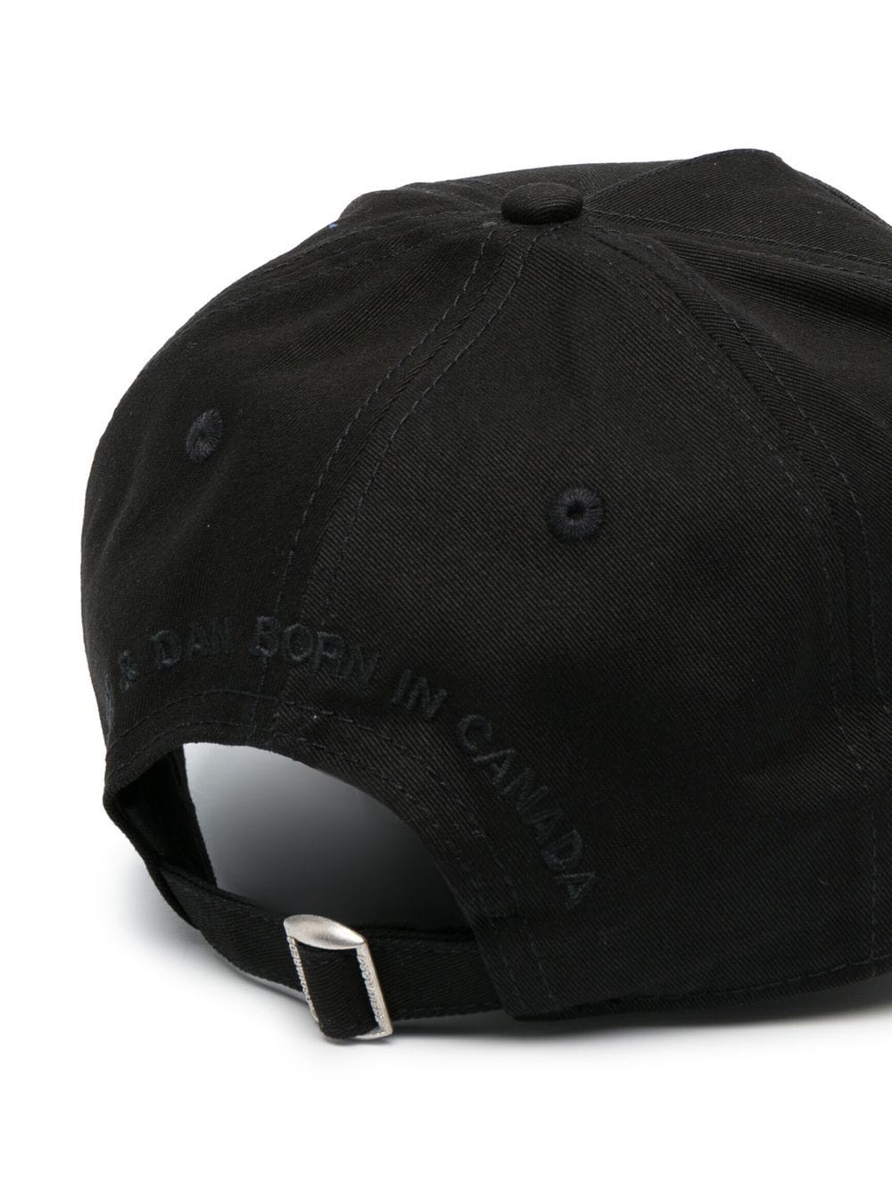 DSQUARED2 D2 Patch Cap Black/Black - MAISONDEFASHION.COM