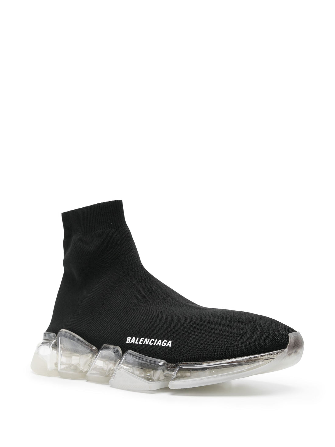 BALENCIAGA Speed 2.0 LT Knit Sneakers Black/Transparent