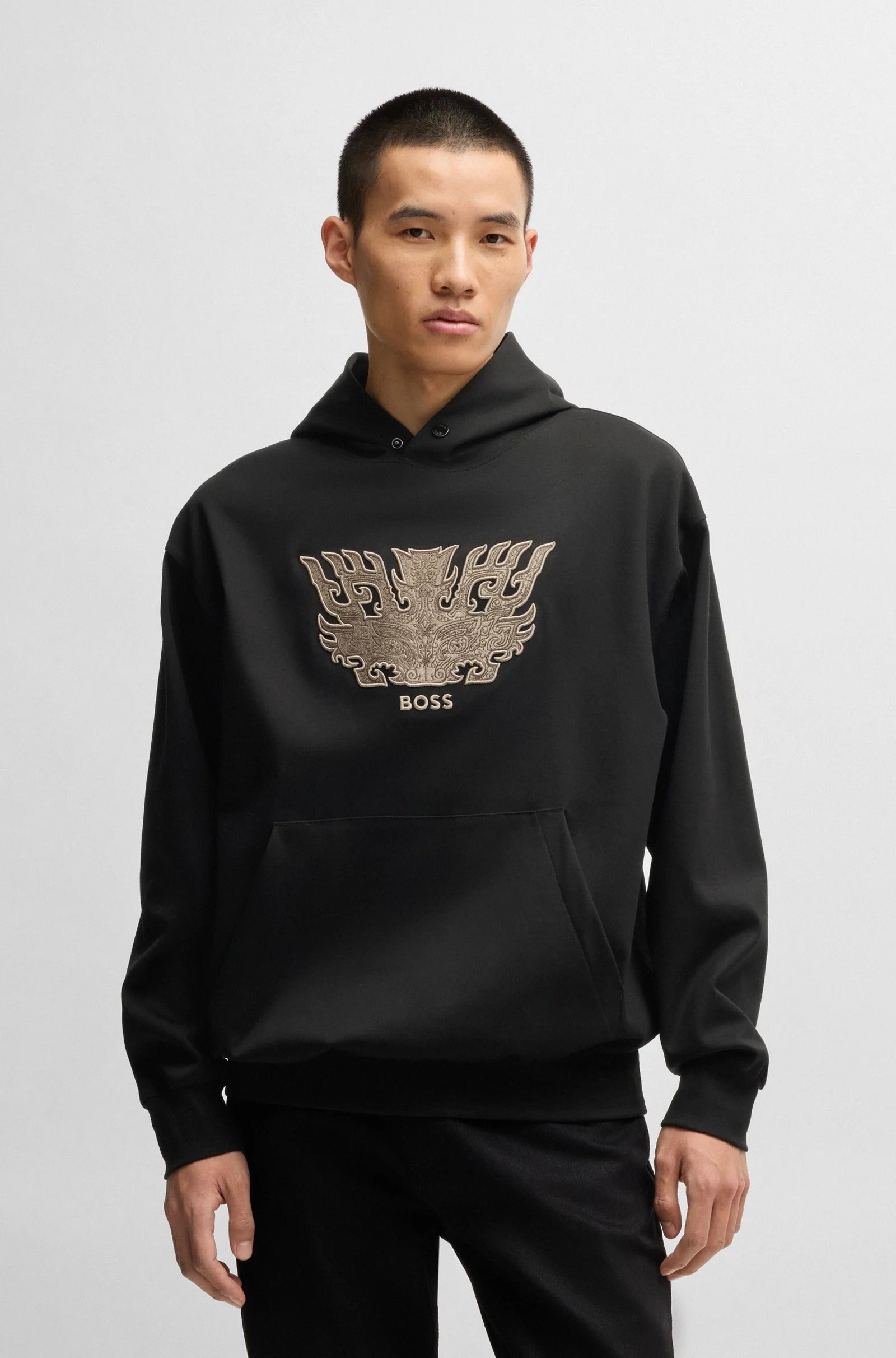 スウェット・トレーナー BOSS X Creation Of The Gods Taotie Embroidered Hooded Sweats BOSS X Creation Of The Gods Taotie Embroidered Hooded