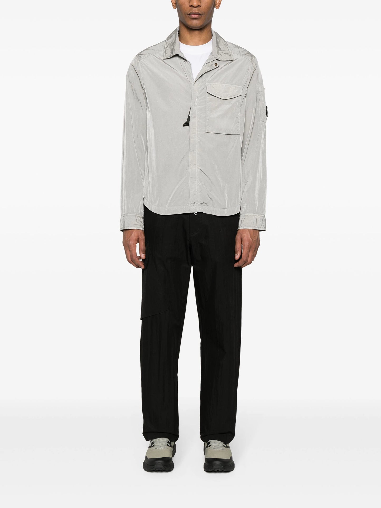 C.P. COMPANY Chrome-R Lens-Detail Shirt Jacket Grey