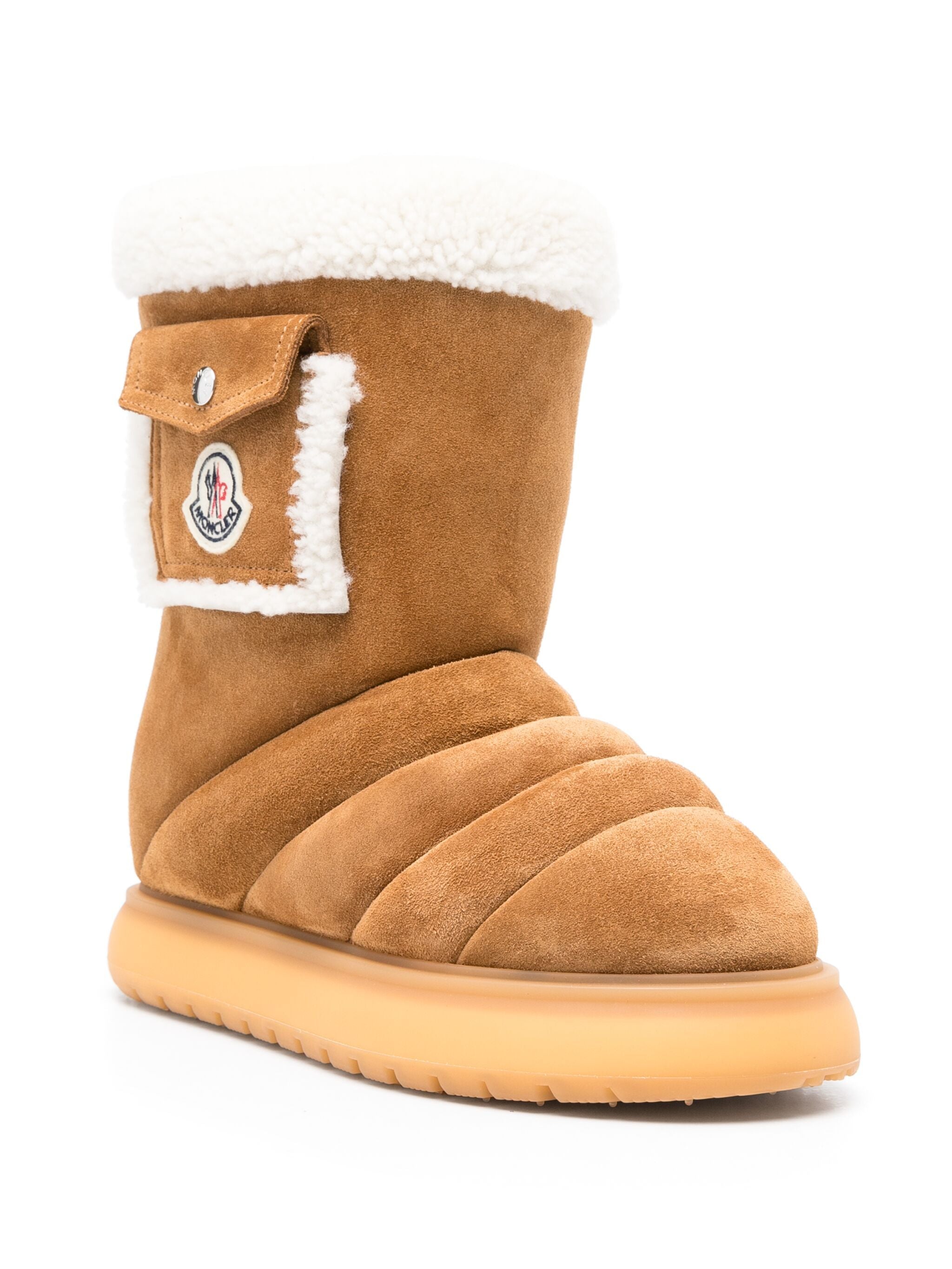 ブーツその他 MONCLER WOMEN Gaia Pocket Mid Boots Brown MONCLER WOMEN Gaia Pocket Mid Snow Boots Brown