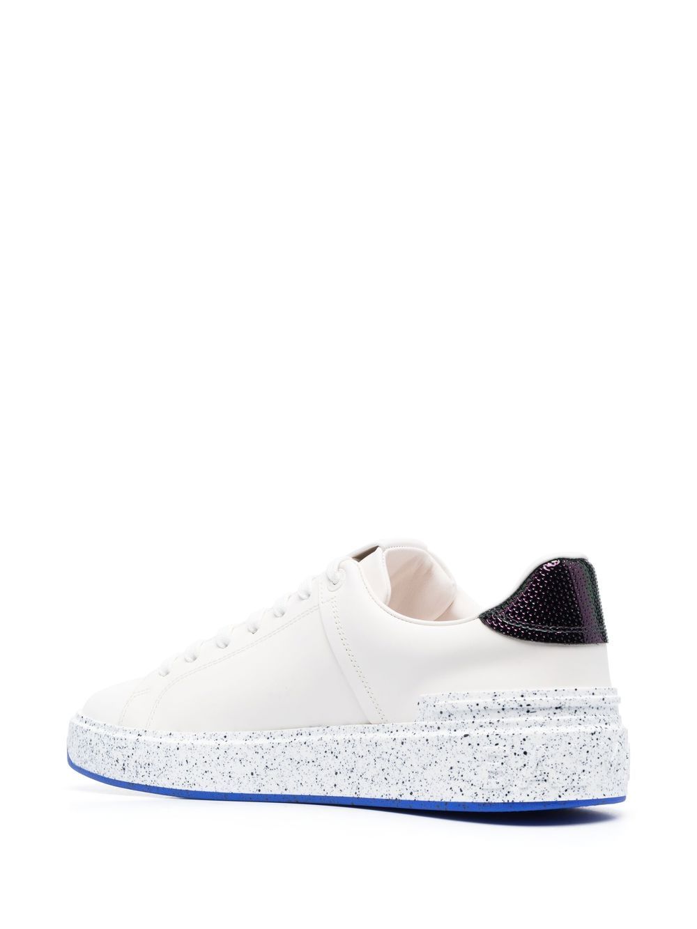 BALMAIN MEN B Court Calf Leather Sneakers White/Multi - MAISONDEFASHION.COM