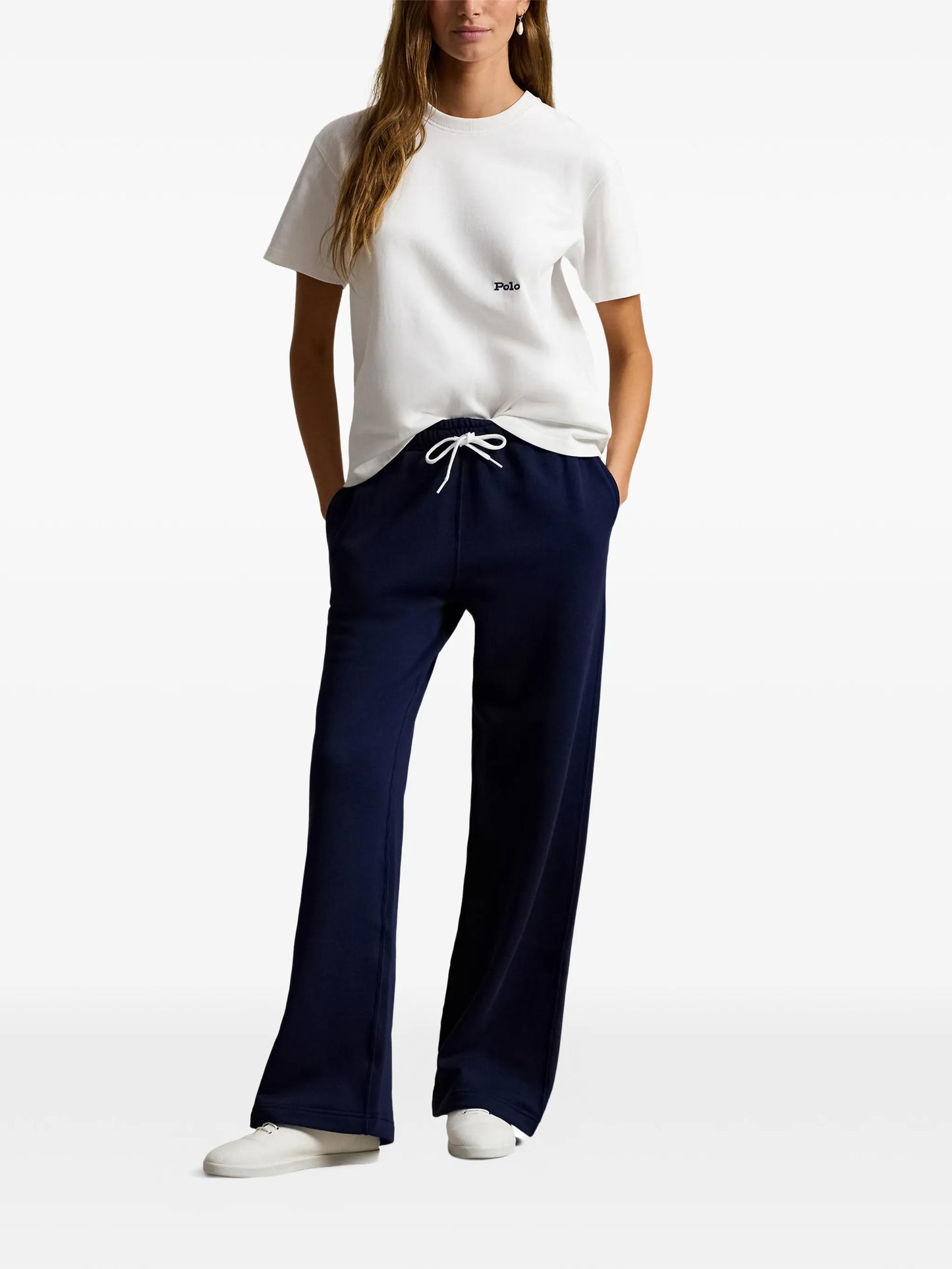 RALPH LAUREN WOMEN Big Pony Cotton Crewneck Tee White - MAISONDEFASHION.COM
