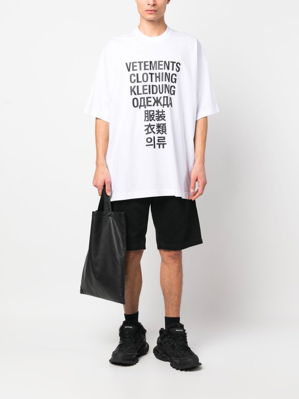 VETEMENTS Translation T-Shirt White/Black - MAISONDEFASHION.COM