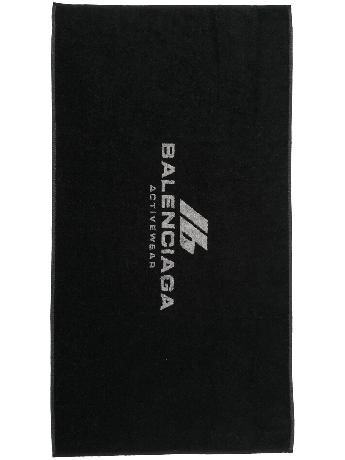 BALENCIAGA Logo-Embroidered Performance Towel Black