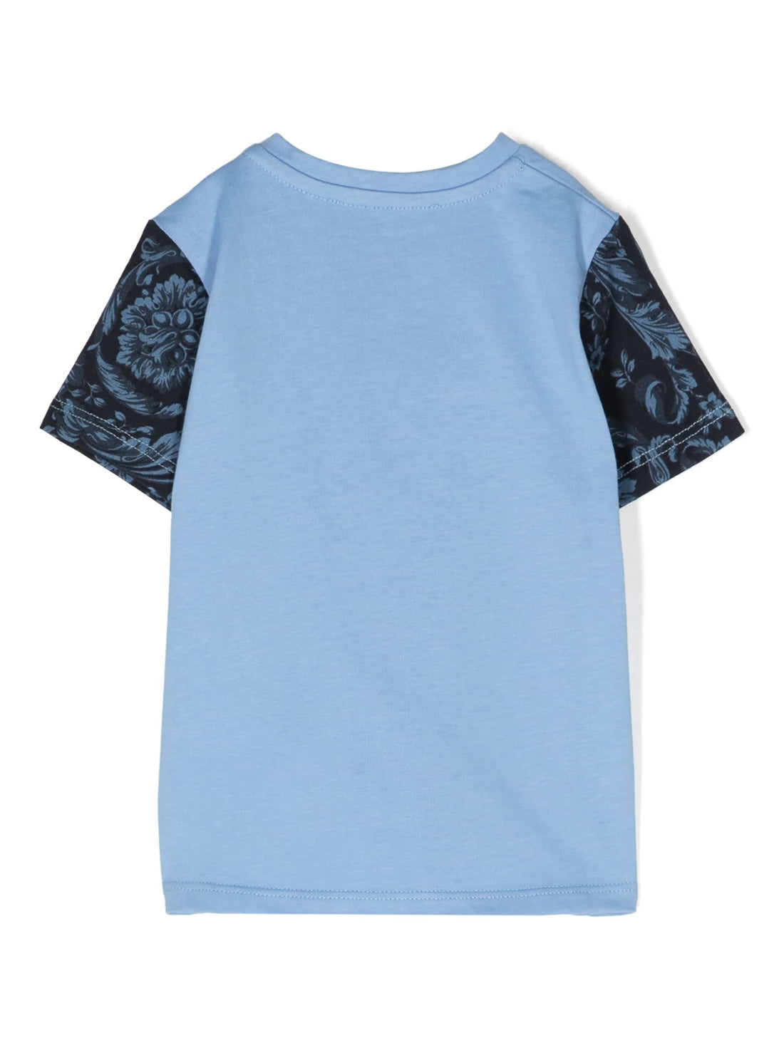 VERSACE BABY Boys Baroque Print T-Shirt Blue/Navy - MAISONDEFASHION.COM