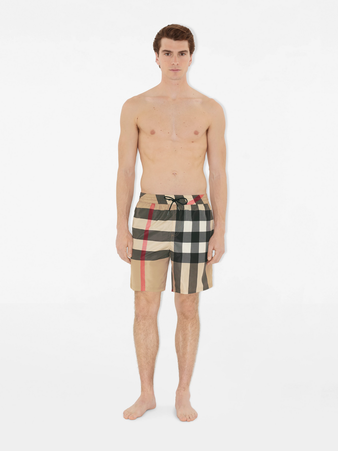 BURBERRY Check Swim Shorts Archive Beige - MAISONDEFASHION.COM