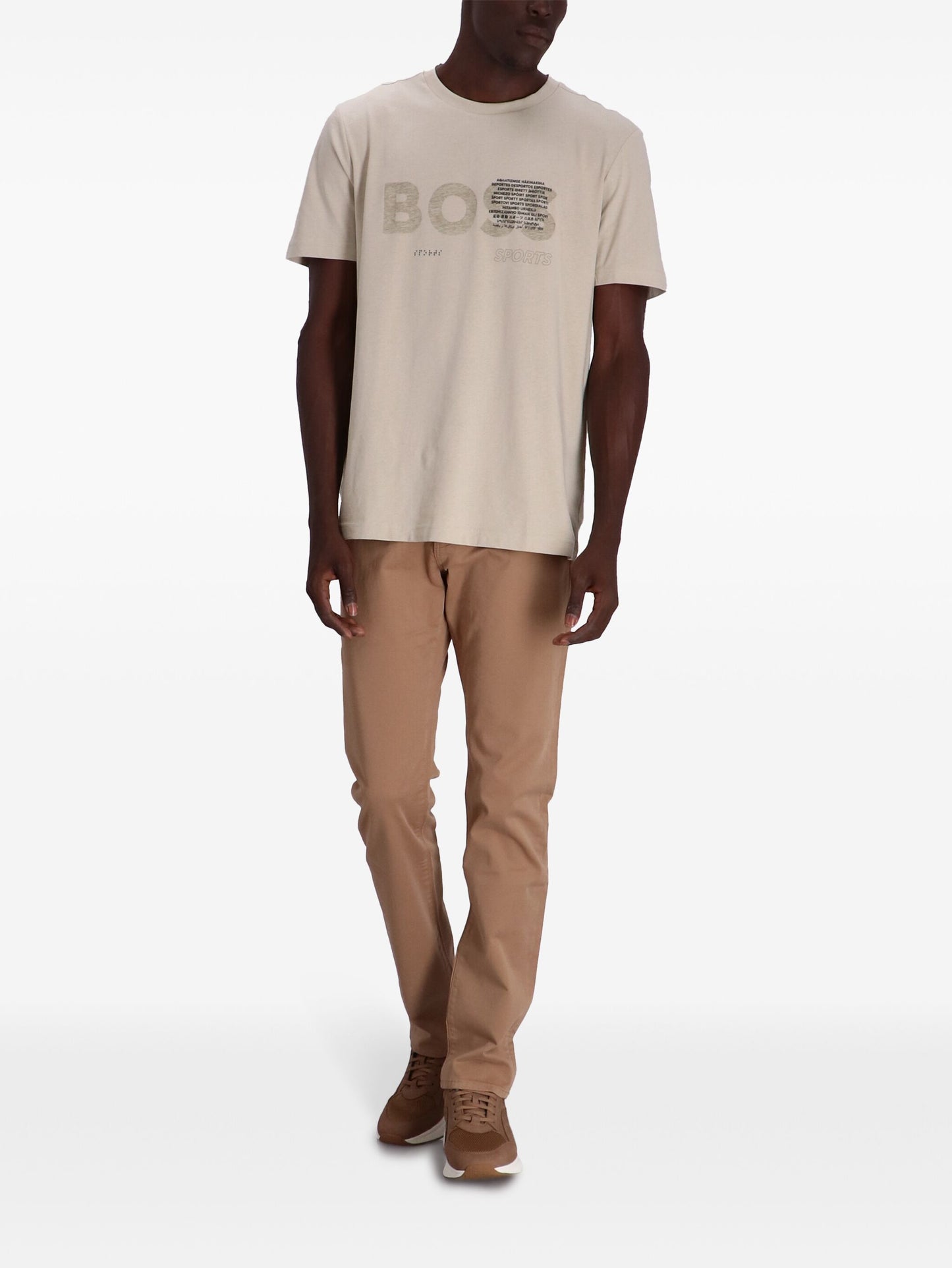 BOSS H-Delaware3 Cotton Blend Trousers Open Beige - MAISONDEFASHION.COM