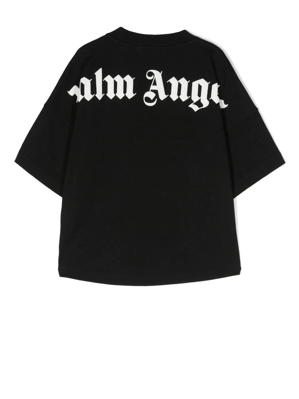 PALM ANGELS KIDS Classic Overlogo T-Shirt S/S Black/White - MAISONDEFASHION.COM