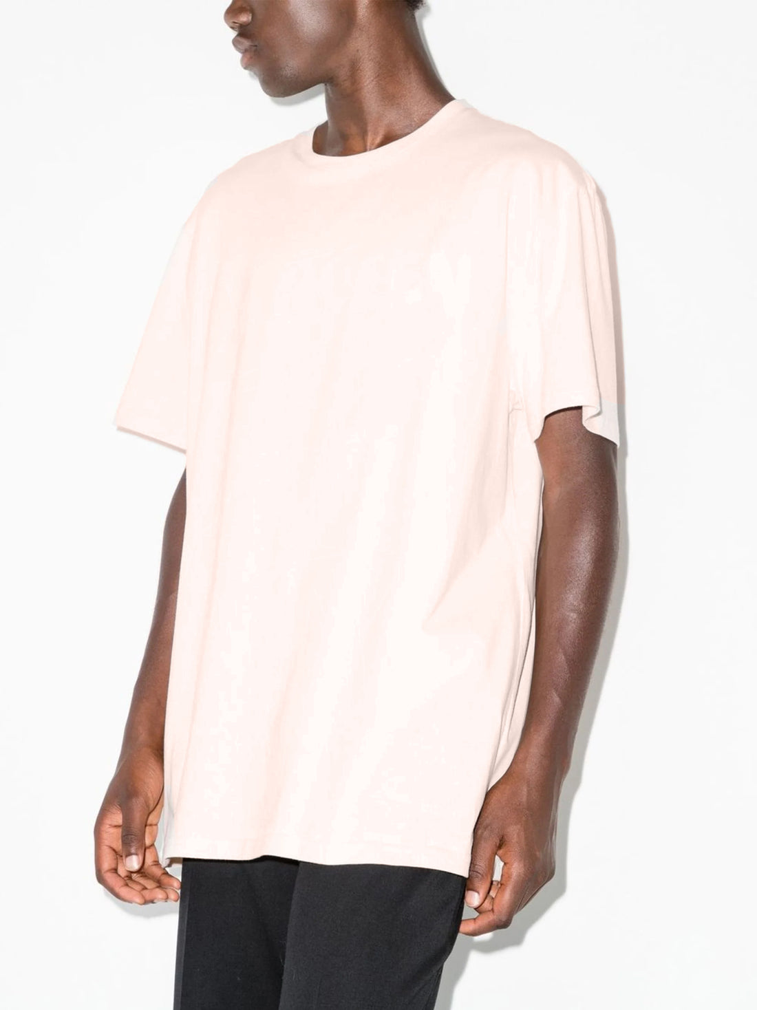 ALEXANDER MCQUEEN Logo-print Cotton T-shirt Light Pink - MAISONDEFASHION.COM