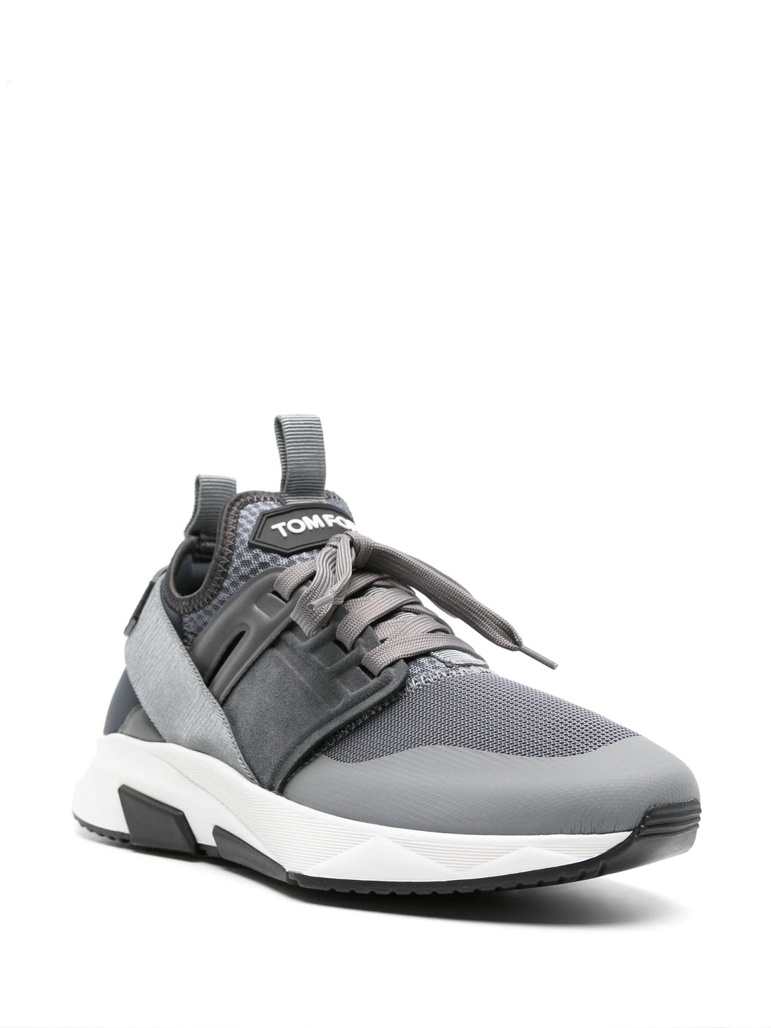 TOM FORD Jago Mesh Panelled Style Sneakers Grey - MAISONDEFASHION.COM