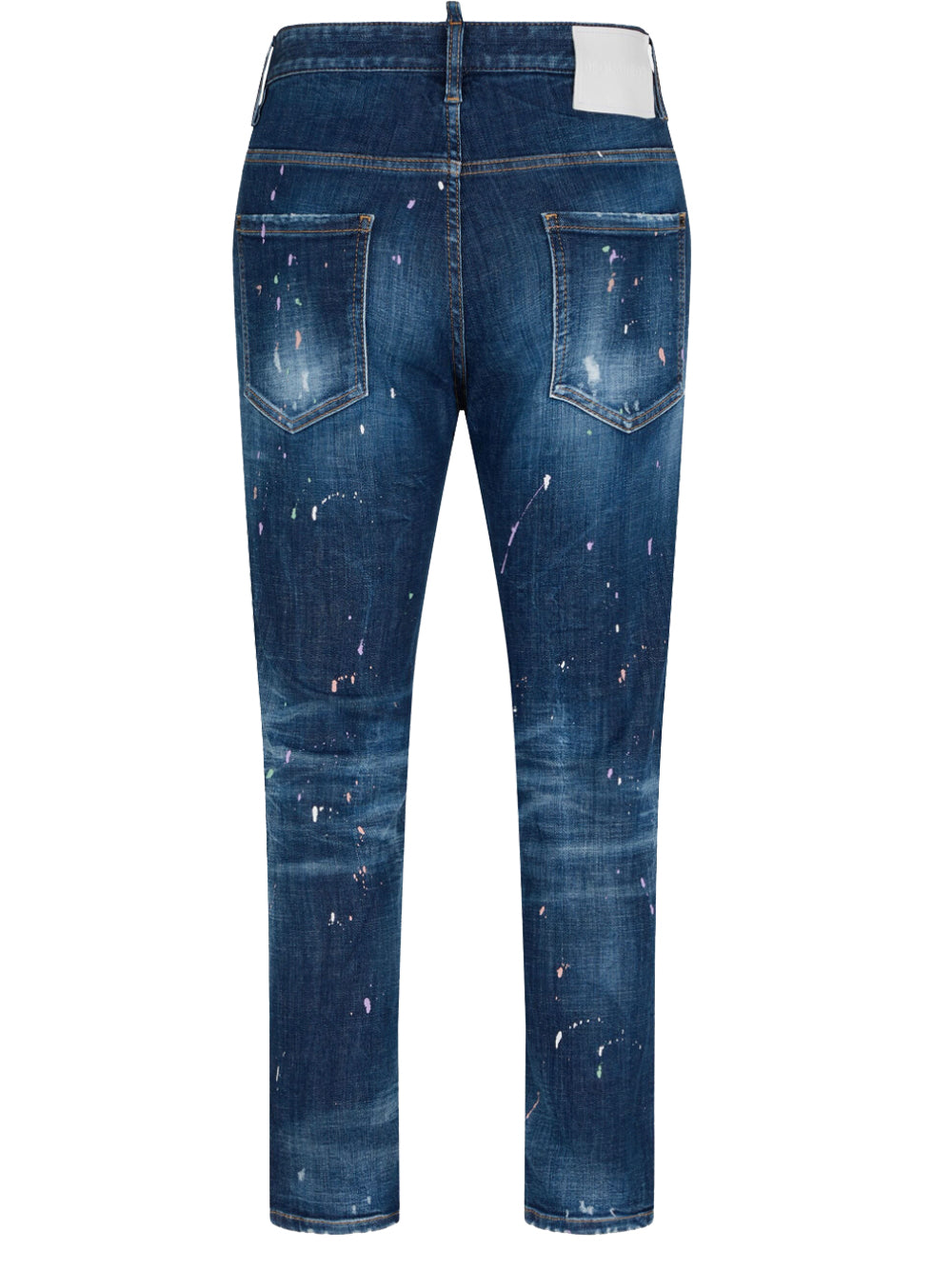 DSQUARED2 Pastel Spots Wash Skater Jeans Blue - MAISONDEFASHION.COM
