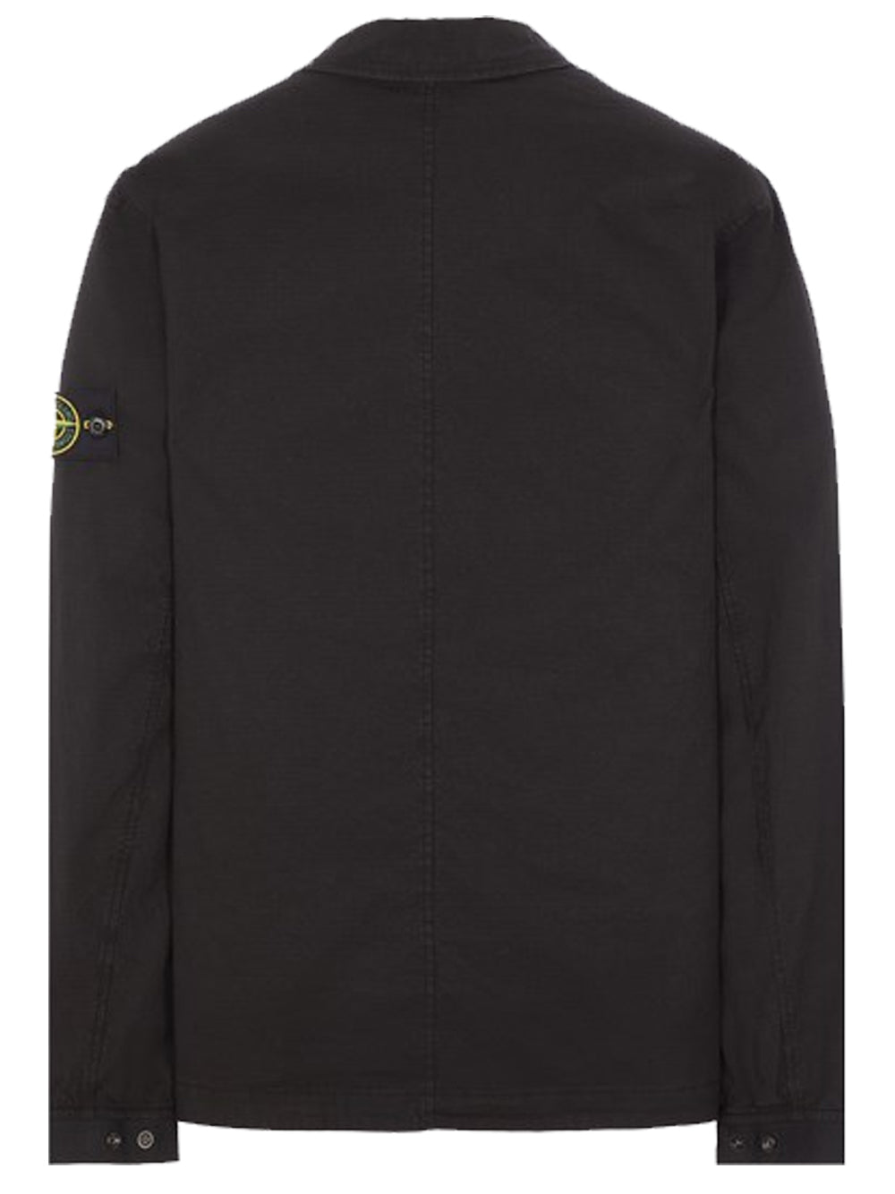 STONE ISLAND Double Pocket Regular Fit Overshirt Black - MAISONDEFASHION.COM