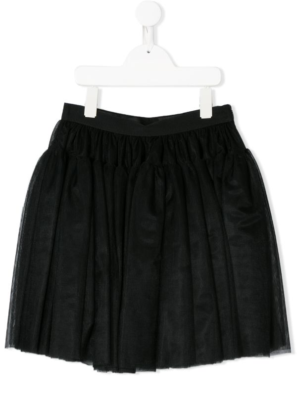 DOLCE & GABBANA KIDS Girls Ruched Mini Skirt Black - MAISONDEFASHION.COM