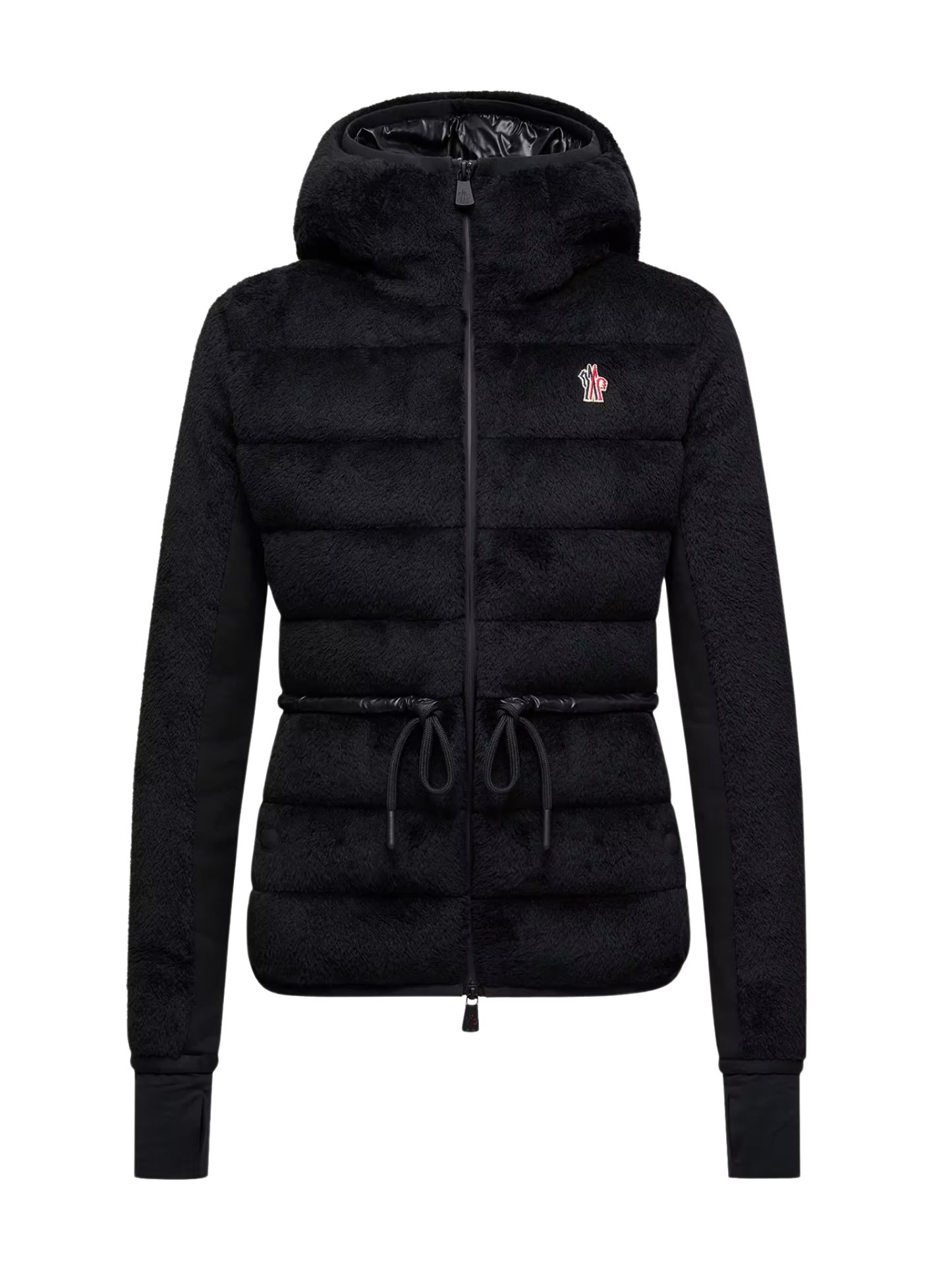 MONCLER GRENOBLE WOMEN Polartec® Padded Hoodie Black - MAISONDEFASHION.COM