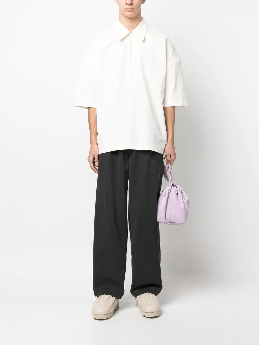 JIL SANDER Short-sleeved Linen Shirt White - MAISONDEFASHION.COM