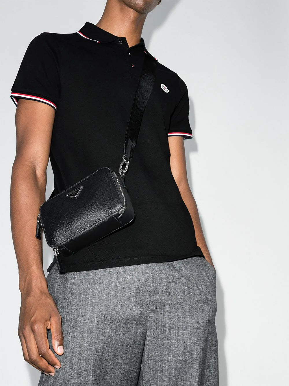 Prada Brique Saffiano leather bag for Men - Black in Bahrain