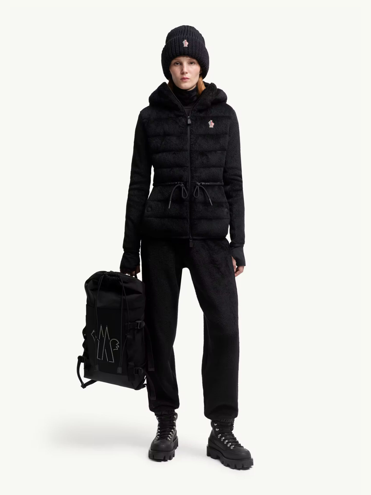 MONCLER GRENOBLE WOMEN Polartec® Padded Hoodie Black - MAISONDEFASHION.COM