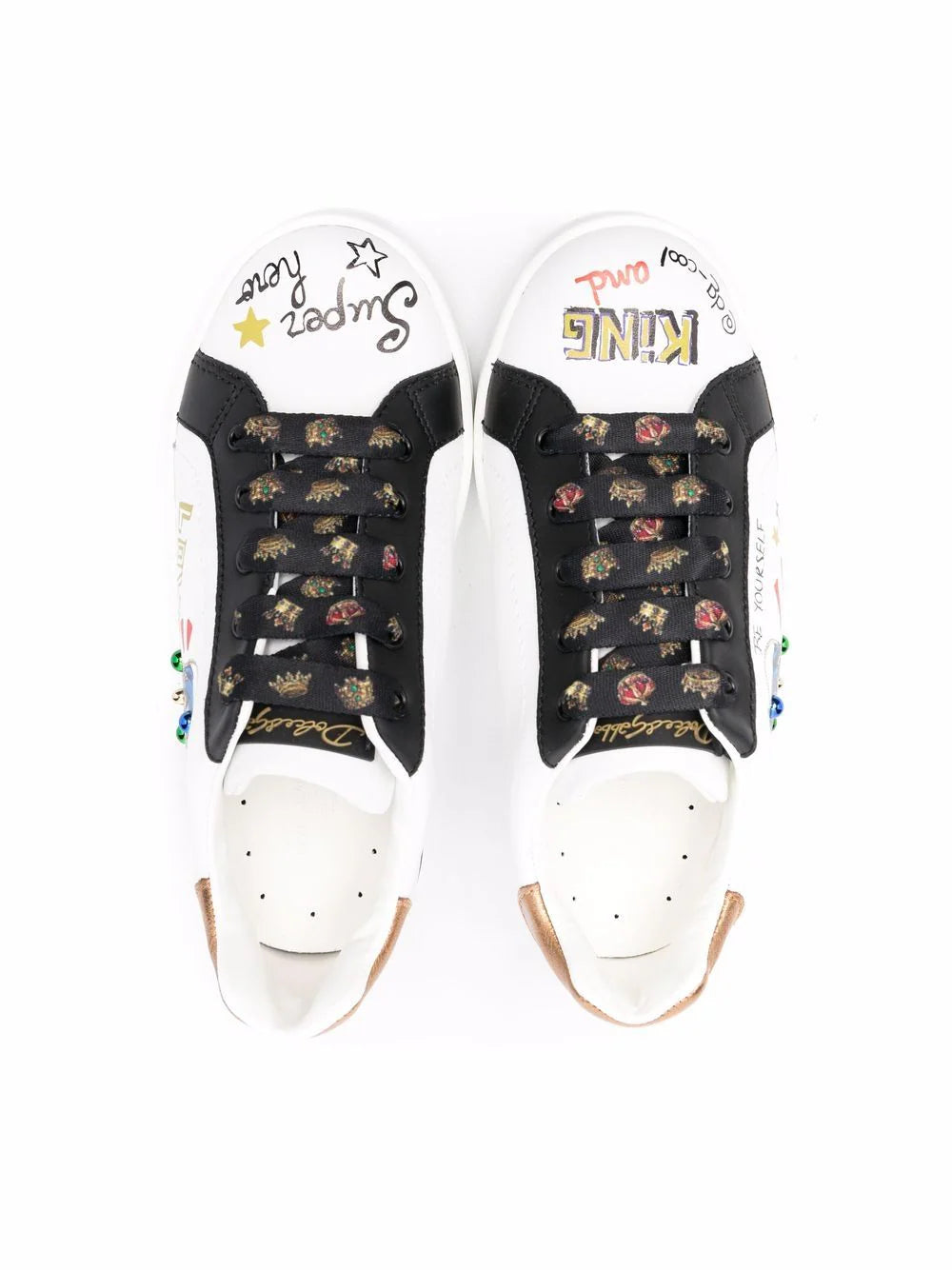 DOLCE & GABBANA KIDS Like A Superhero Low-top Sneakers White/Multicolour - MAISONDEFASHION.COM