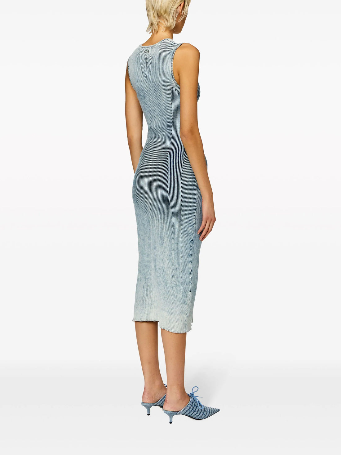 DIESEL WOMEN M-Taryn Ribbed Midi Dress Indigo - MAISONDEFASHION.COM