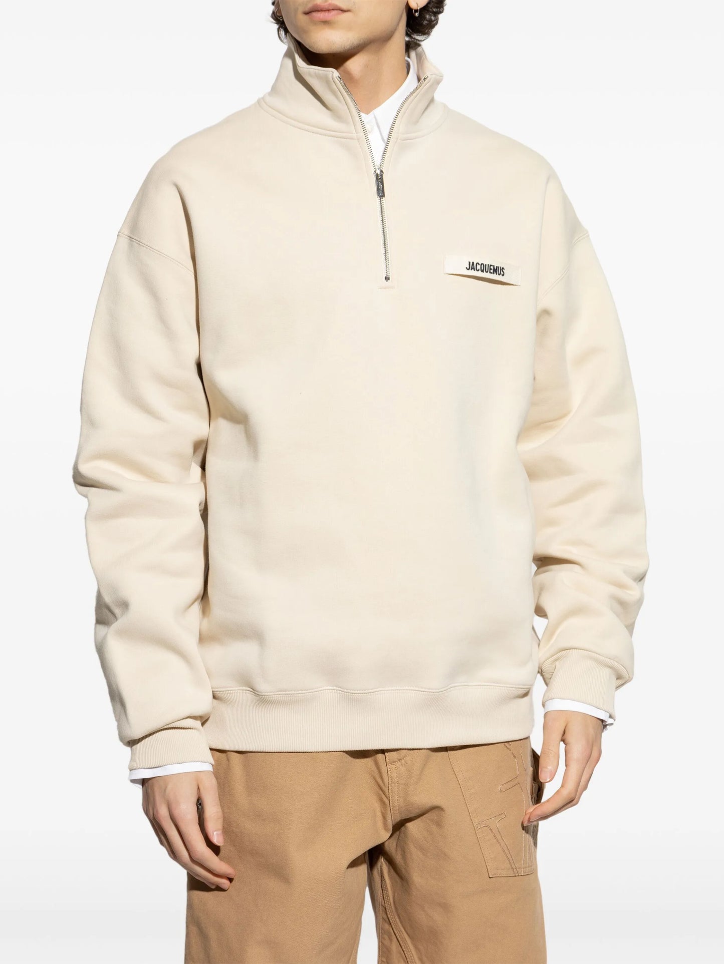 スウェット・トレーナー JACQUEMUS Gros Grain Sweatshirt Light Beige The Gros Grain sweatshirt by JACQUEMUS | Official website