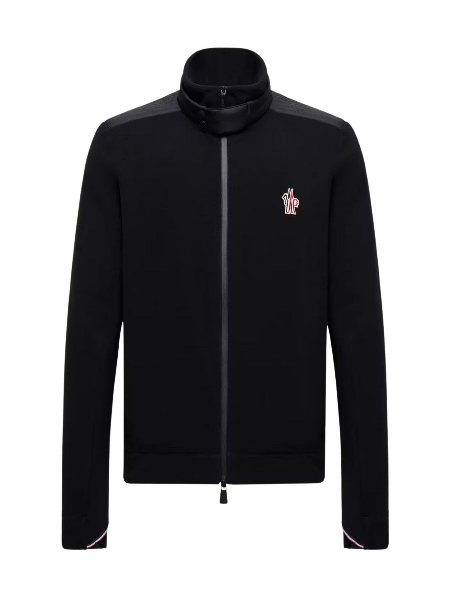 MONCLER GRENOBLE Fleece Zip-Up Sweatshirt Black - MAISONDEFASHION.COM