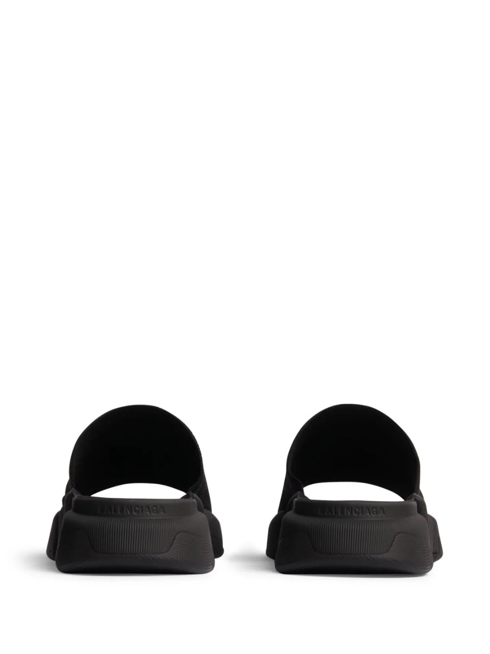 BALENCIAGA MEN Speed 2.0 Slide Knit Sandals Black - MAISONDEFASHION.COM