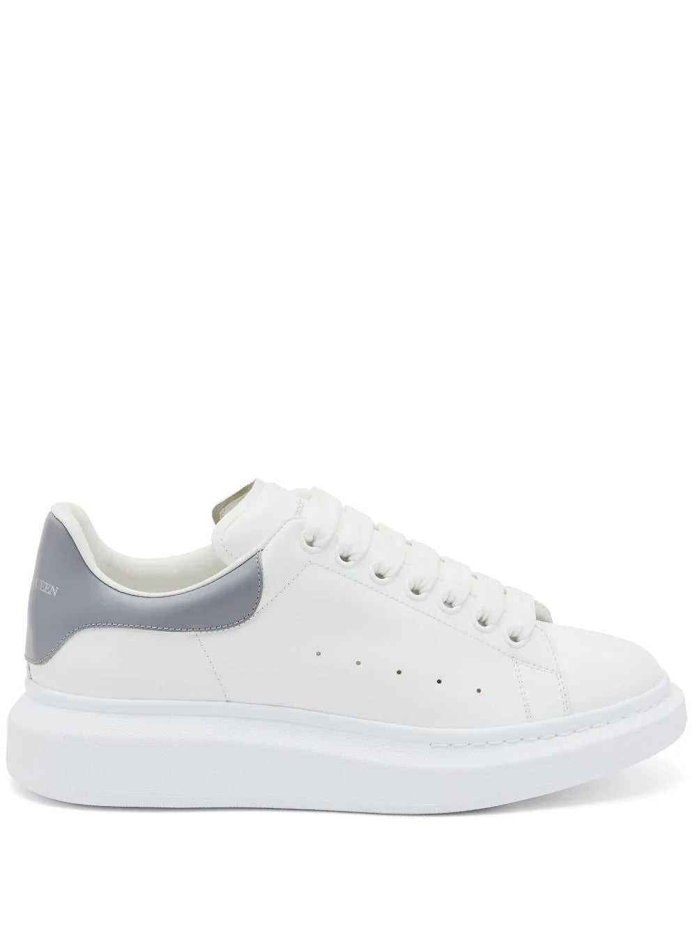 ALEXANDER MCQUEEN Oversized Colour-Block Panelled Sneakers White/Grey - MAISONDEFASHION.COM