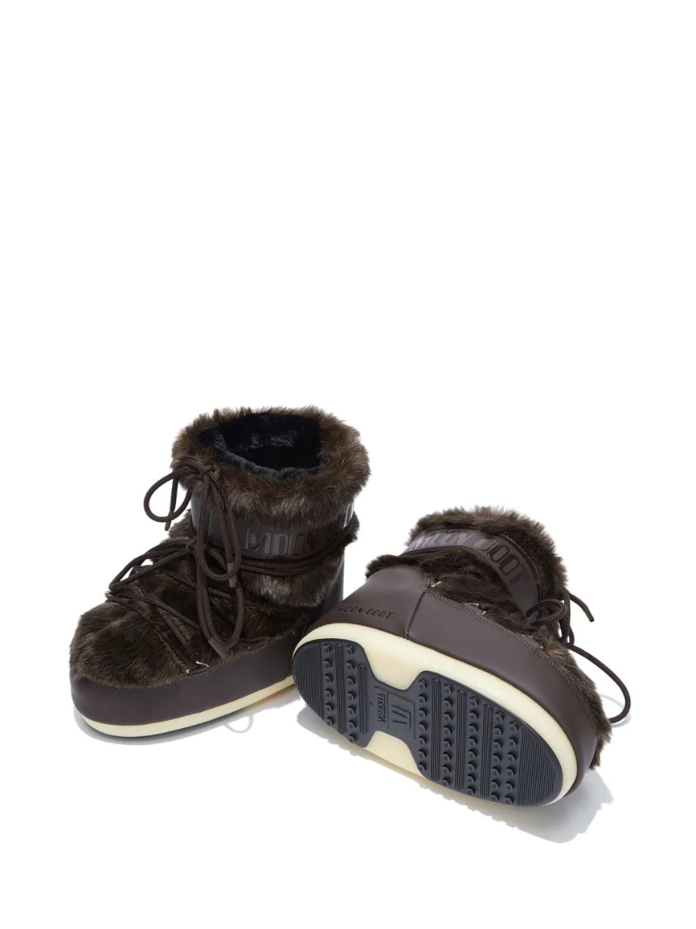 MOON BOOT UNISEX Icon Low Faux Fur Boots Brown - MAISONDEFASHION.COM