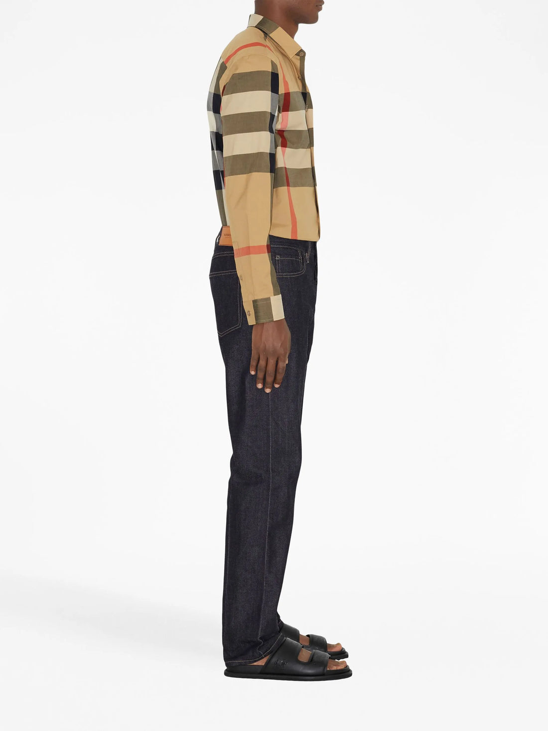 BURBERRY Slim Fit Check Cotton Shirt Archive Beige - MAISONDEFASHION.COM