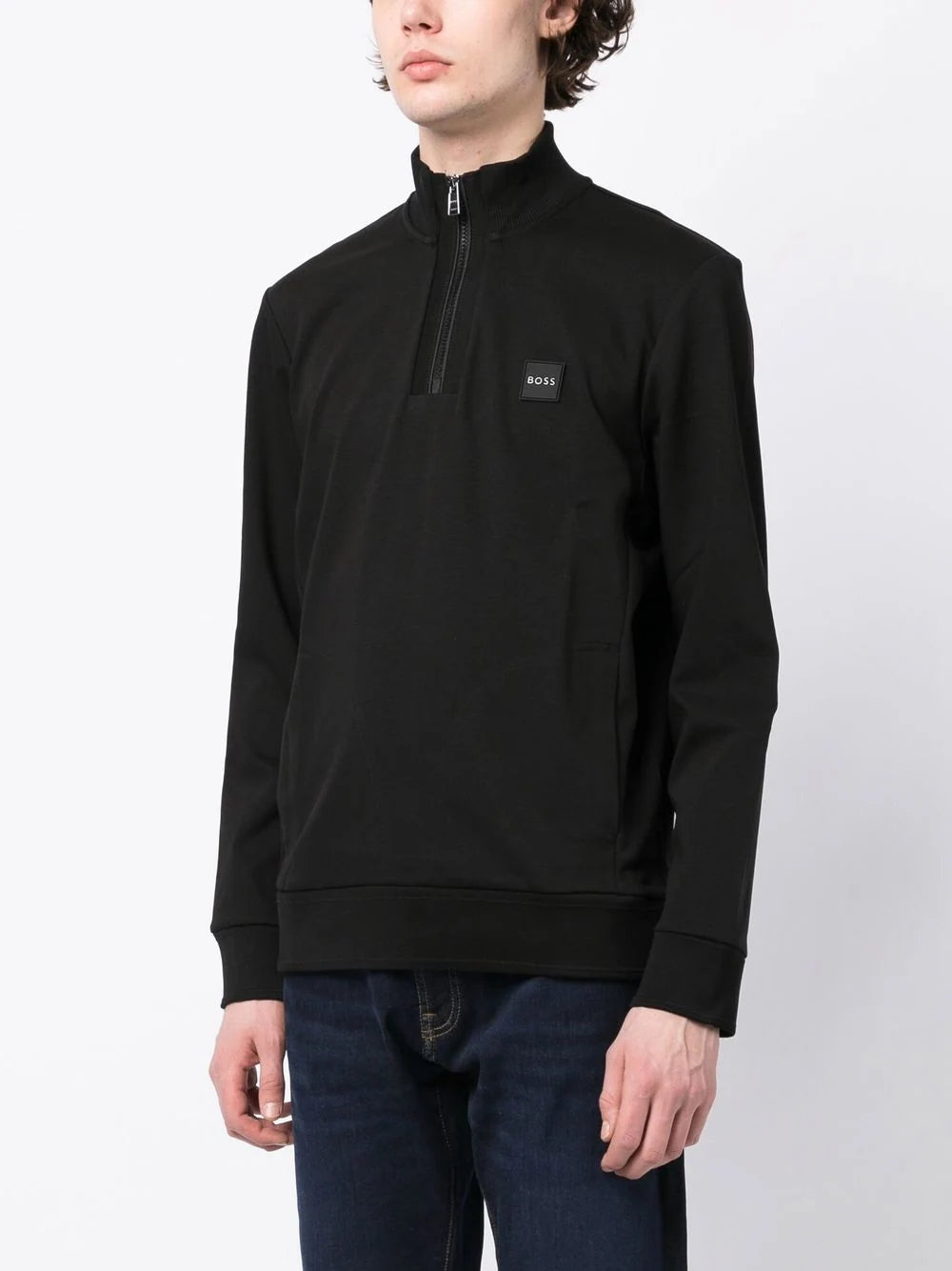 BOSS Sidney Sweatshirt Black - MAISONDEFASHION.COM