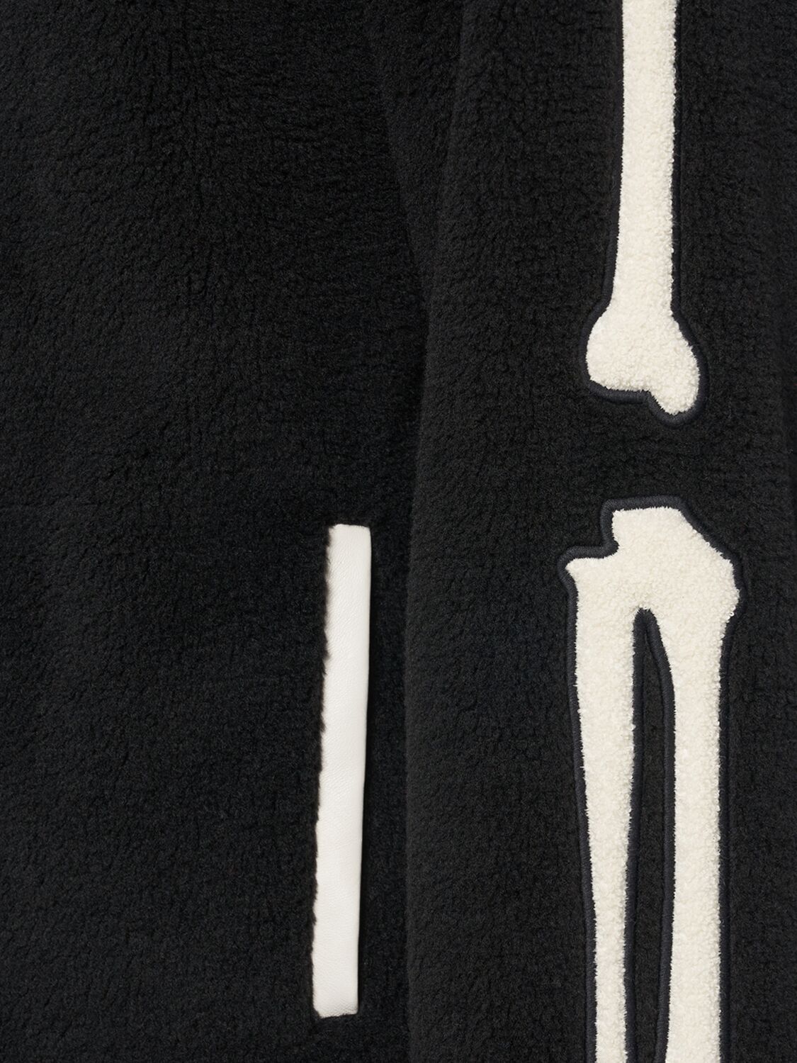 AMIRI Bones Teddy Sherpa Pullover Jacket Black – MAISONDEFASHION.COM