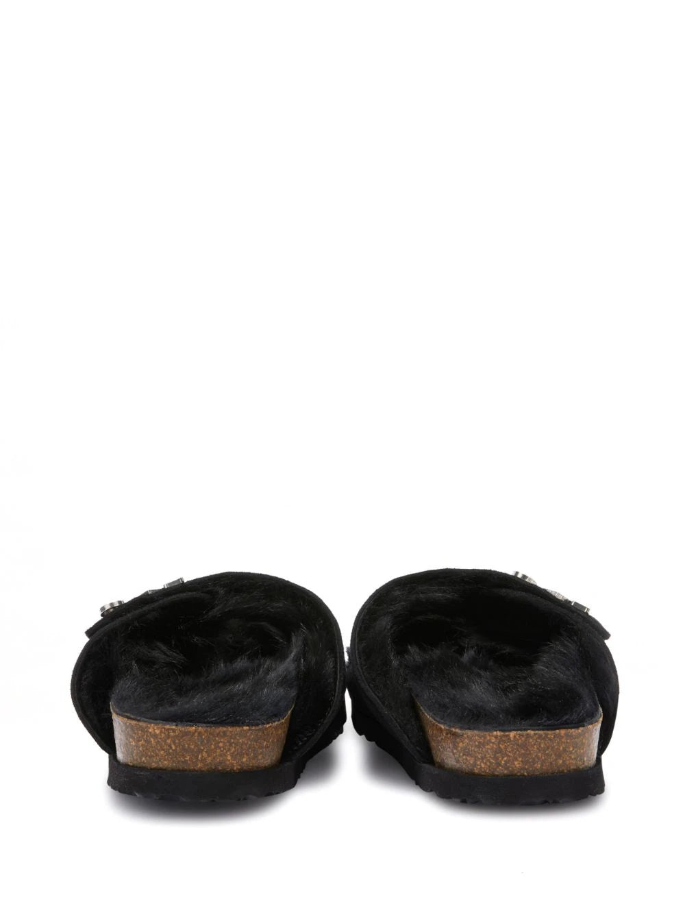 PALM ANGELS MEN Comfy Open Toe Slippers Black/Black - MAISONDEFASHION.COM