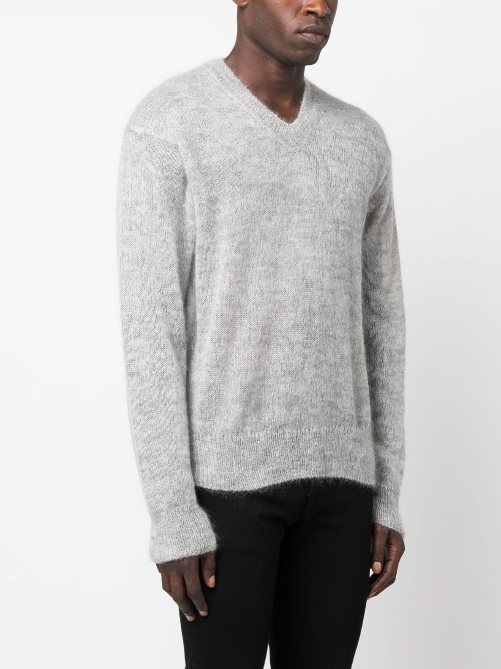 TOM FORD Knit Sweater Melange Grey - MAISONDEFASHION.COM