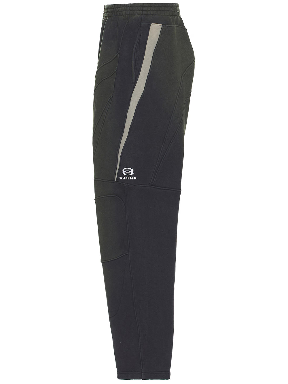 BALENCIAGA Unity Sports Icon Panelled Sweat Pants Black White - MAISONDEFASHION.COM