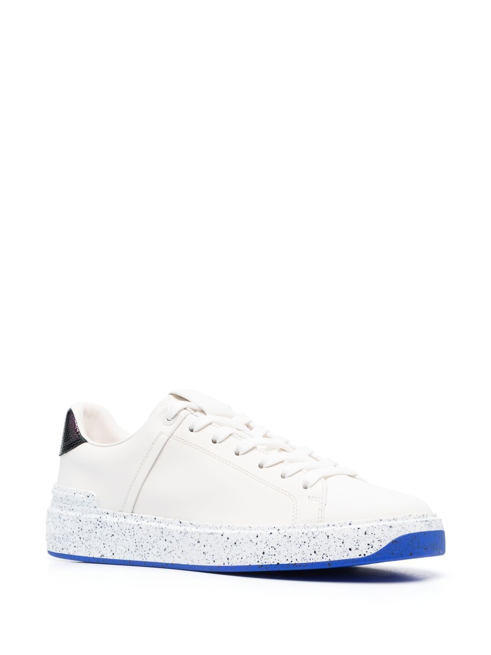 BALMAIN MEN B Court Calf Leather Sneakers White/Multi - MAISONDEFASHION.COM