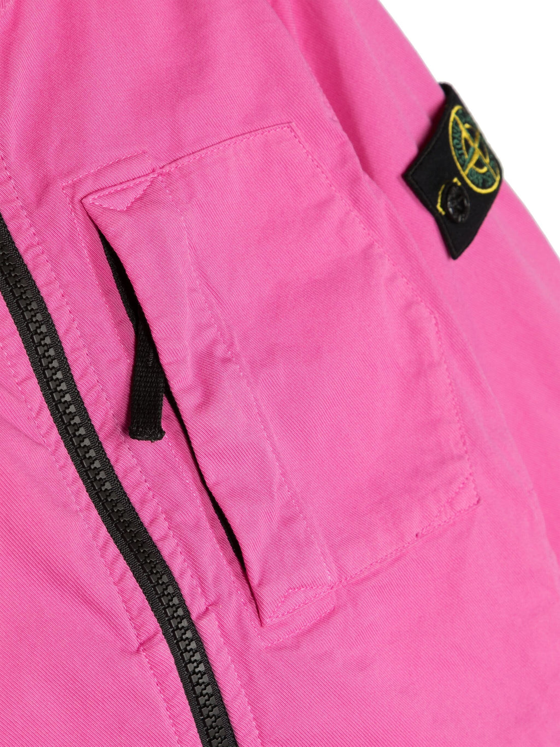 STONE ISLAND KIDS Zip-Up Hooded Twill Jacket Pink - MAISONDEFASHION.COM