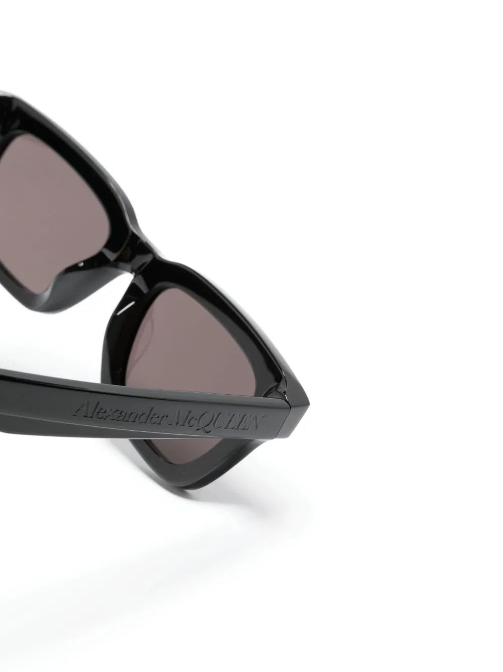 ALEXANDER MCQUEEN MEN Square Frame Sunglasses Black/Grey - MAISONDEFASHION.COM