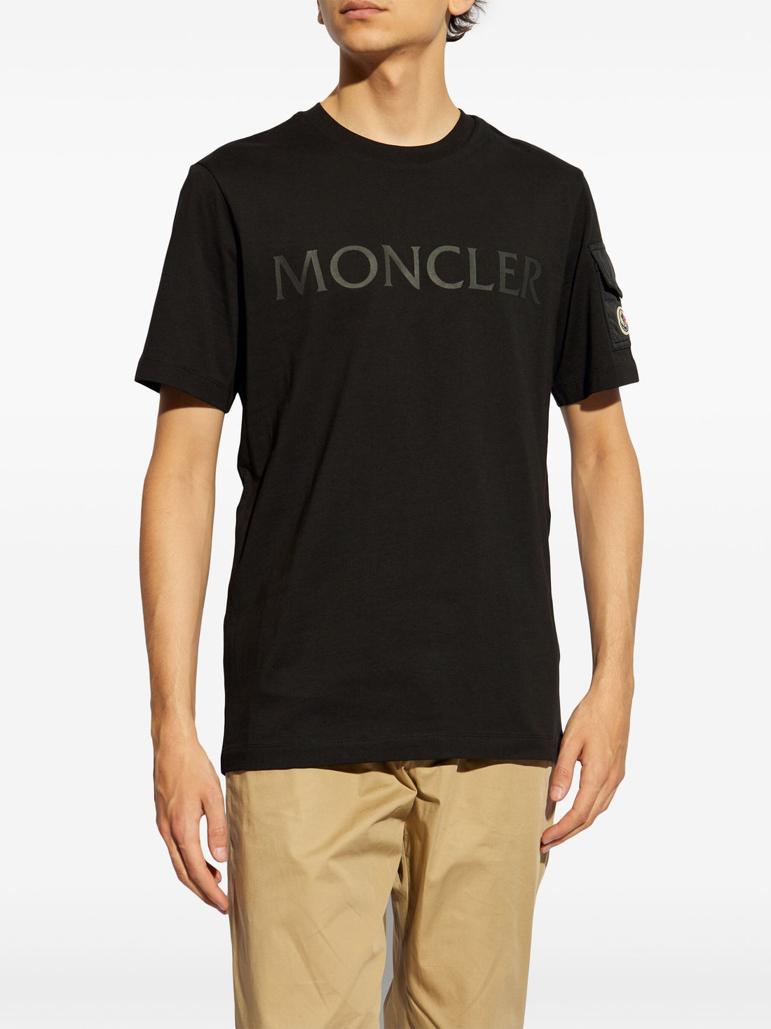 MONCLER Flap Pocket Logo T-Shirt Black