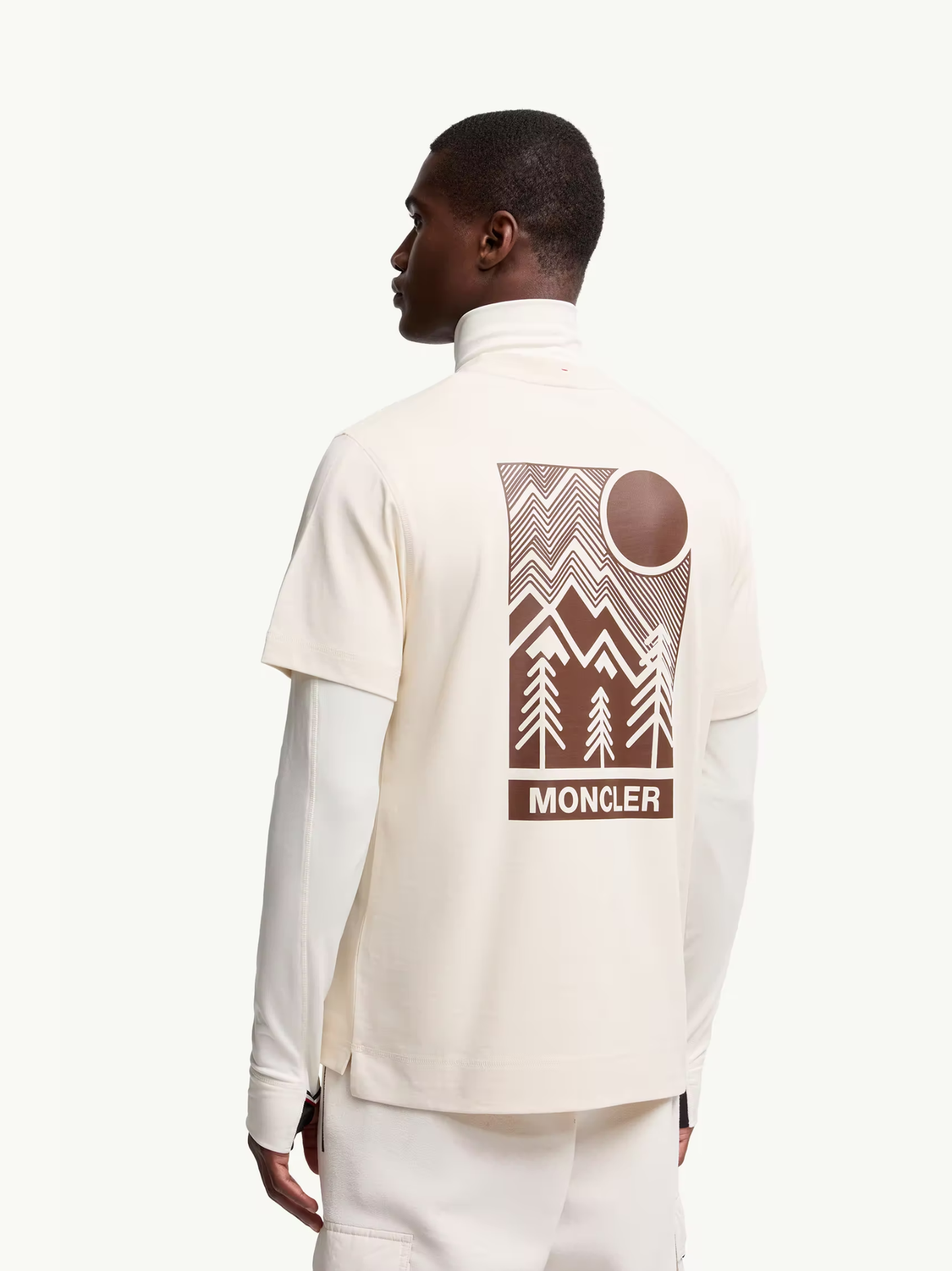 MONCLER GRENOBLE Embossed Logo Cotton T-Shirt White MONCLER GRENOBLE Embossed Logo Cotton T-Shirt White