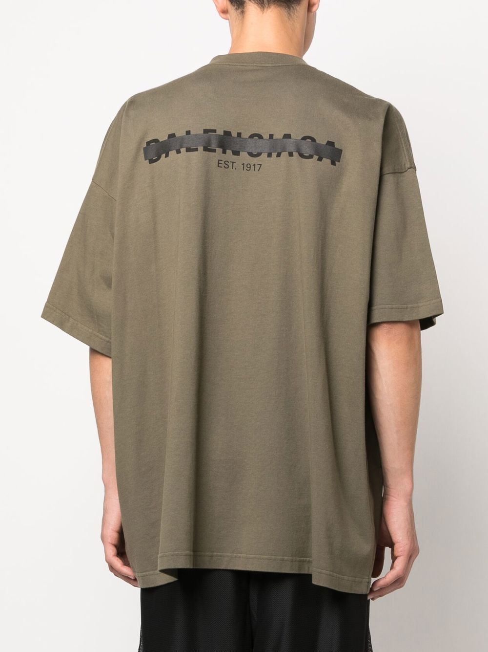 BALENCIAGA Strike 1917 Oversized T-Shirt Khaki – MAISONDEFASHION.COM