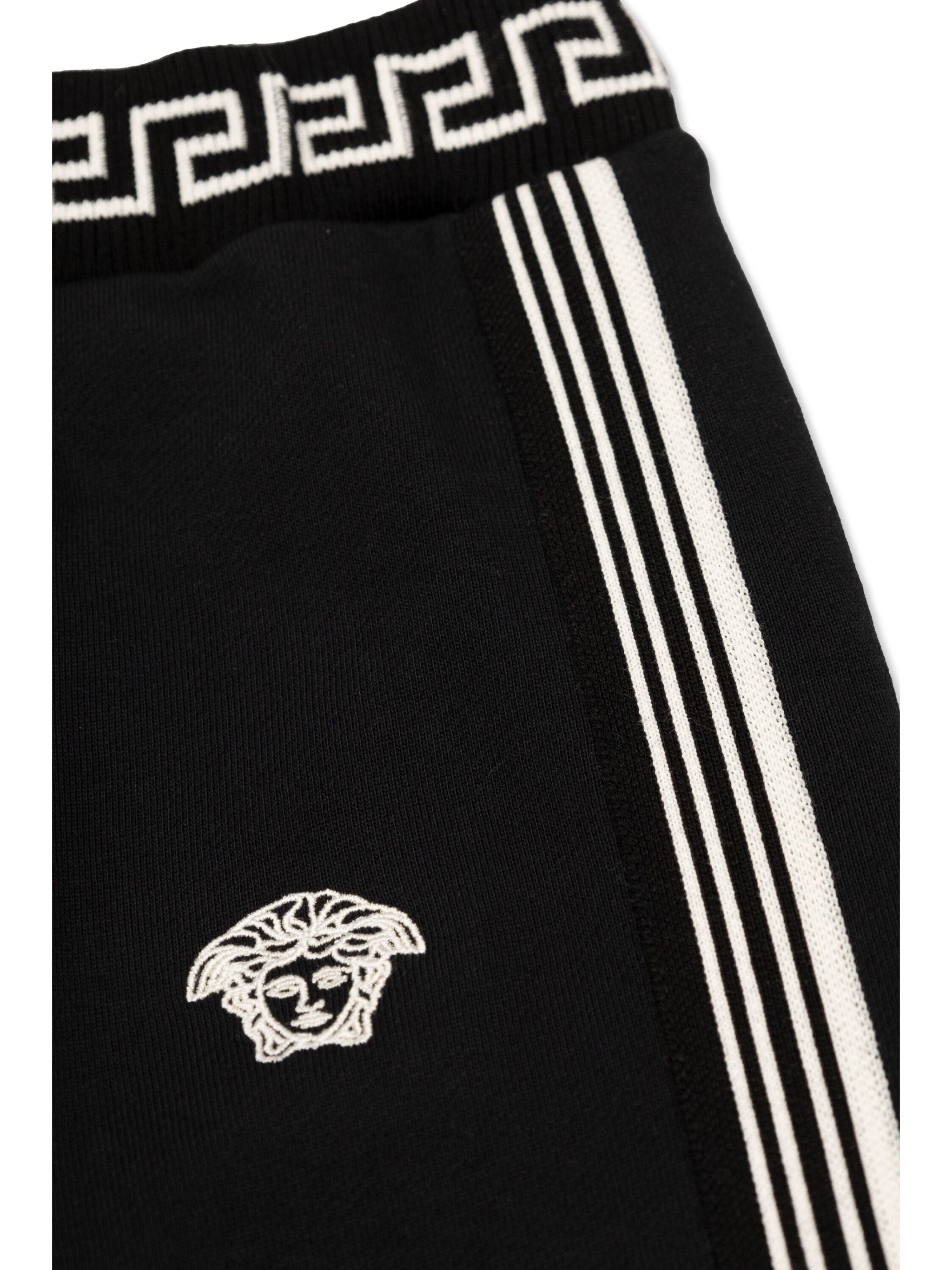 キッズその他 VERSACE KIDS Boys Greca Logo Sweat Pants Black/White VERSACE KIDS Boys Greca Logo Sweat Pants Black/White