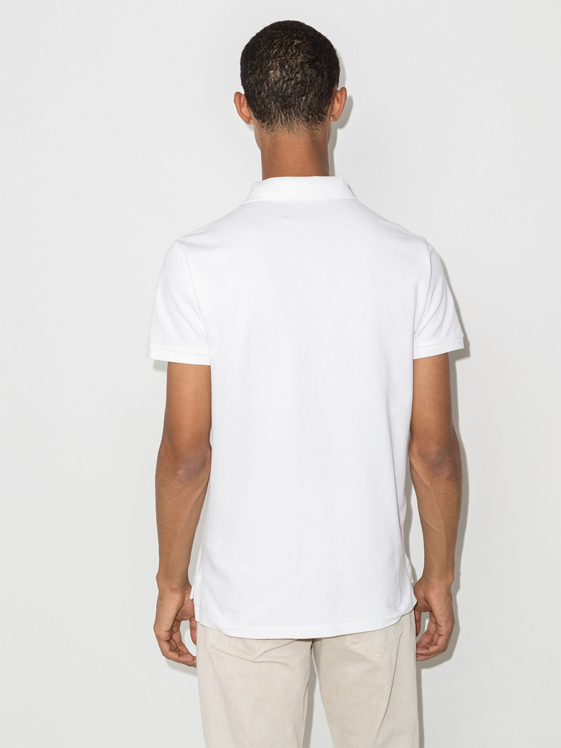 RALPH LAUREN The Iconic Mesh Logo Polo Shirt White - MAISONDEFASHION.COM
