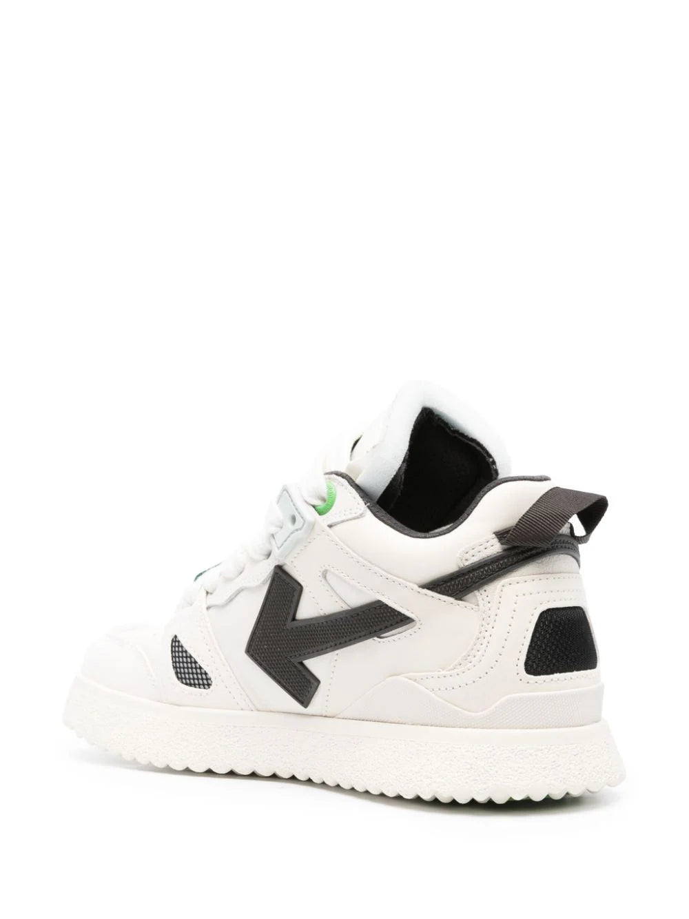 OFF-WHITE WOMEN Midtop Sponge Sneakers White/Black - MAISONDEFASHION.COM