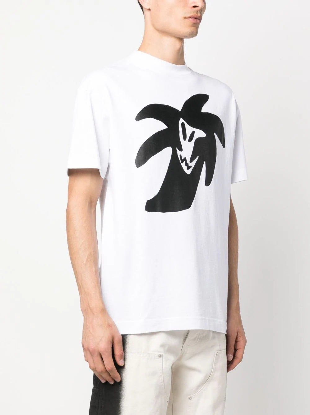 PALM ANGELS MEN Palmity United Classic T-Shirt White/Black - MAISONDEFASHION.COM