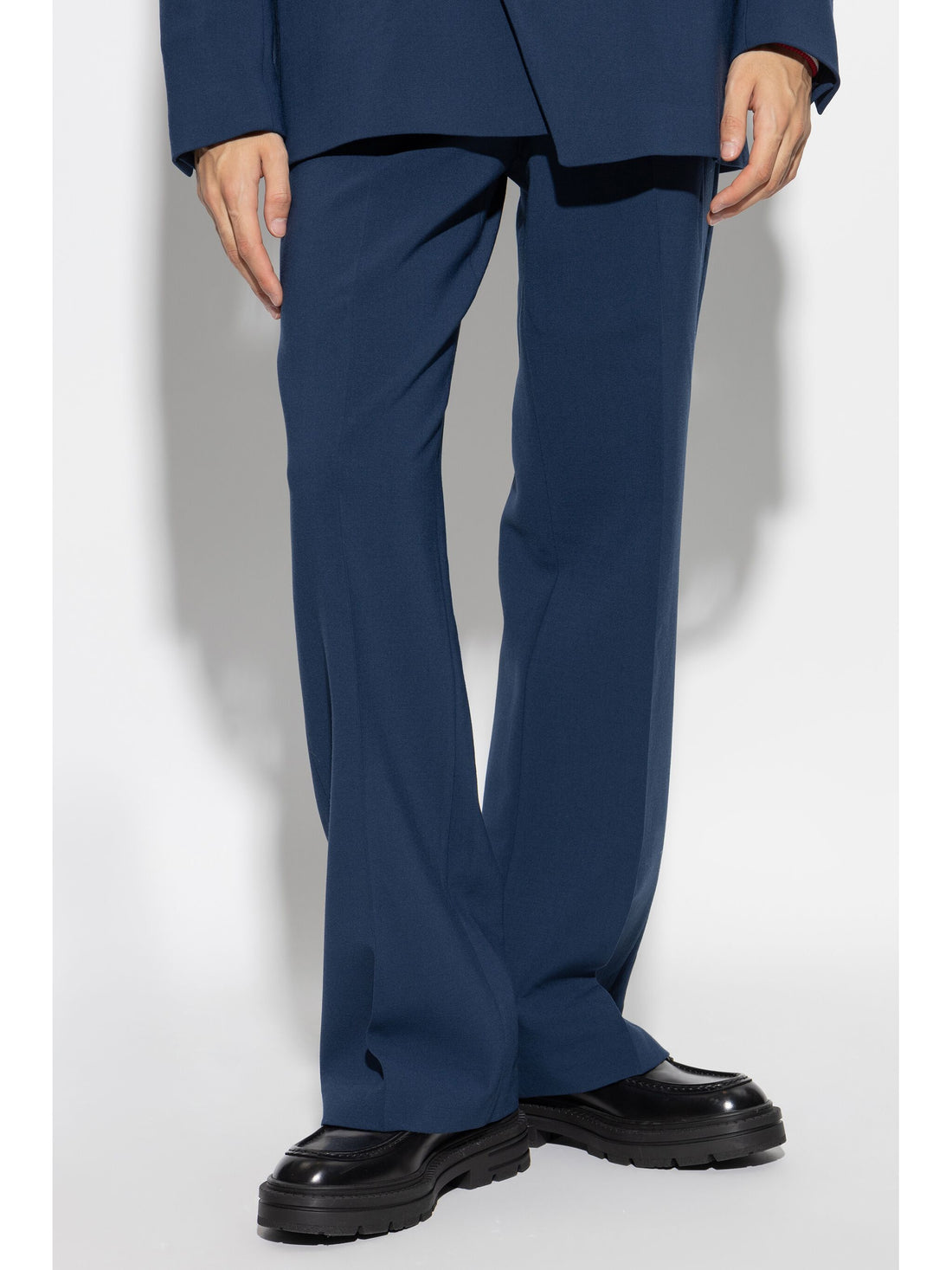 CASABLANCA Virgin Wool Blend Trousers Navy