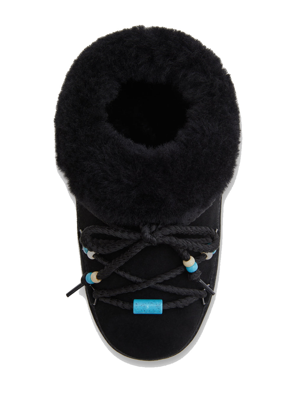 MOON BOOT UNISEX Suede Beads Mules Black