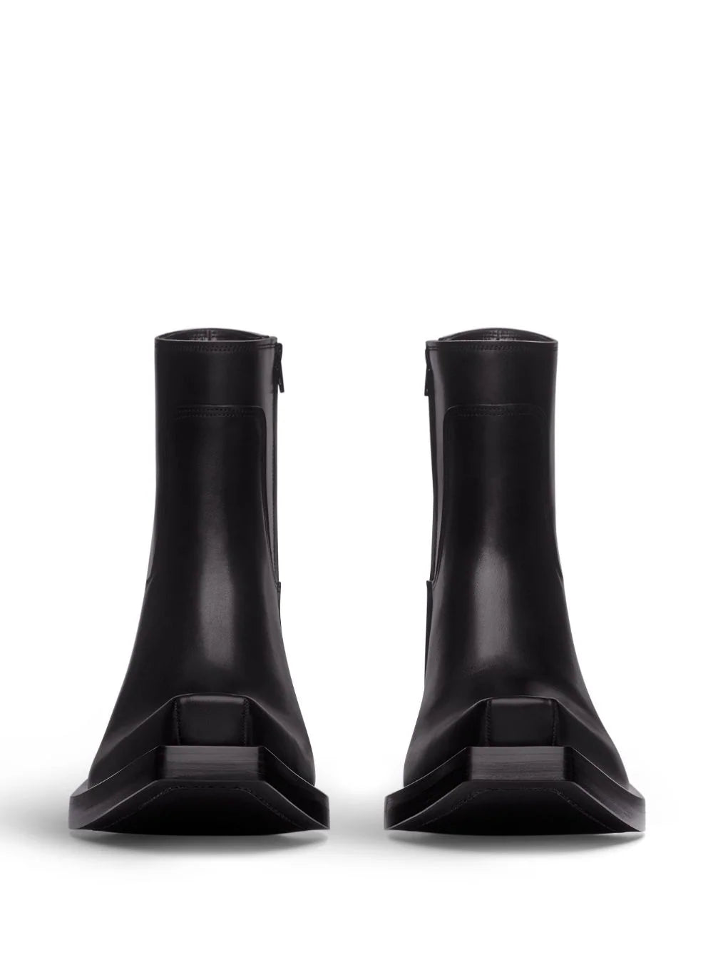 BALENCIAGA MEN Santiago Leather Boots Black - MAISONDEFASHION.COM