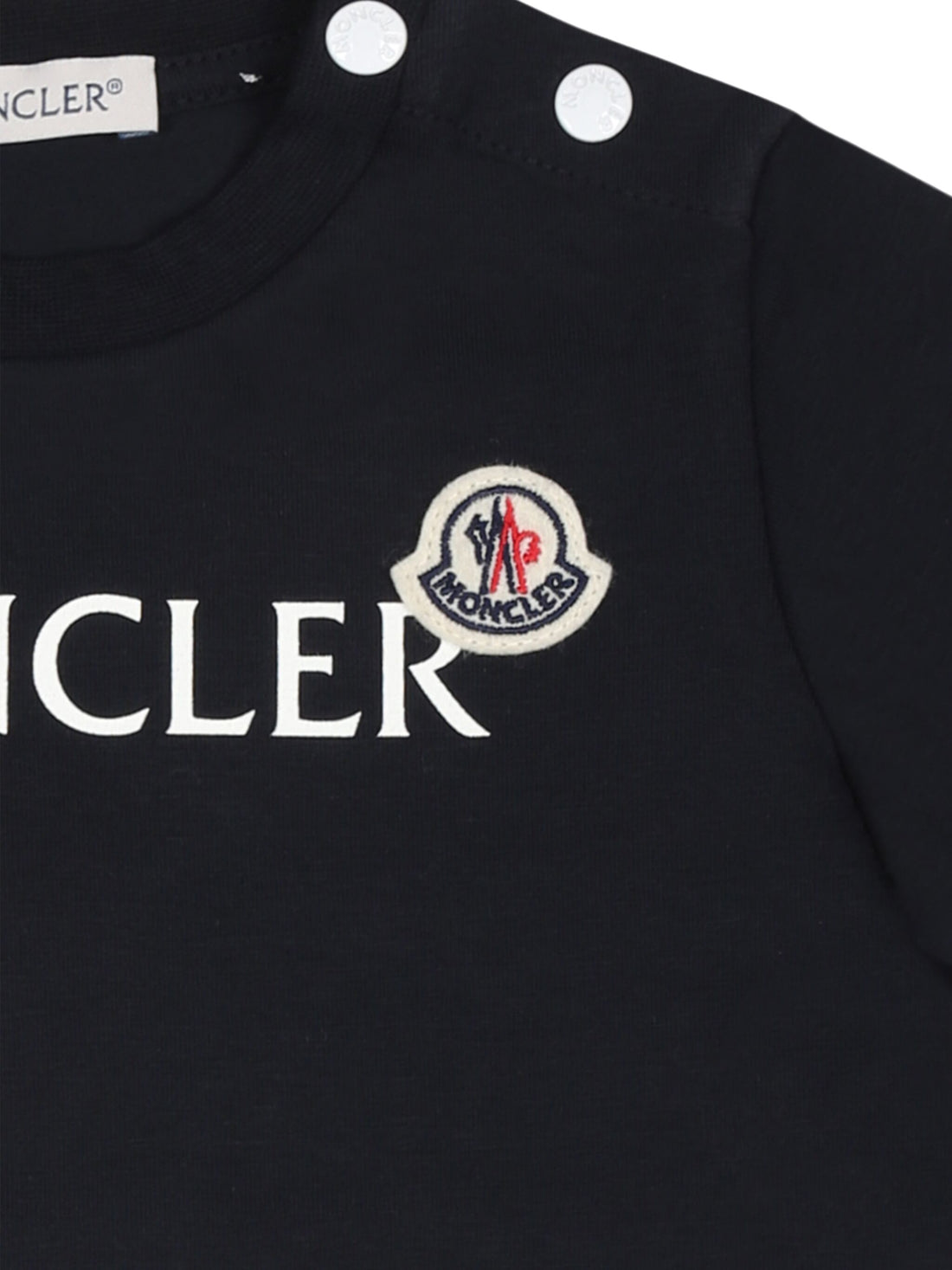 MONCLER BABY Boys Logo-Print Cotton T-Shirt Navy